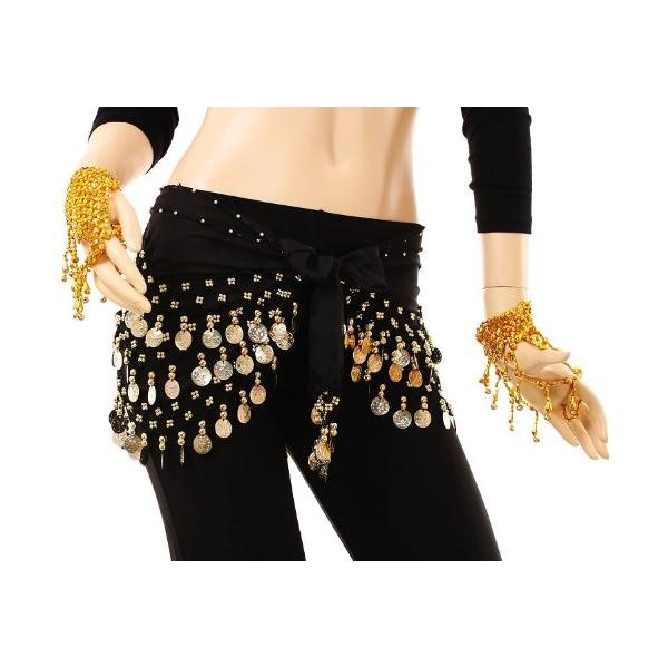 【商品概要】【商品説明】ショール風のヒップスカーフで、ベリーダンス衣装などに最適です。もちろん腰以外にもご利用いただけ、たくさんのコインが動きに合わせてシャリシャリと心地よい音を出します。【商品詳細】ブランド：kura-bura商品種別：フ...