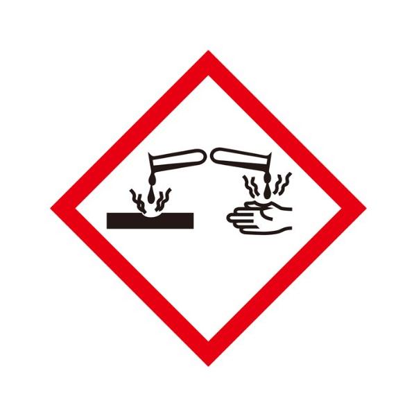 【商品概要】(中)◇一辺/70mm【商品説明】【商品詳細】ブランド：日本緑十字社商品種別：産業・研究開発用品商品名：化学物質関係標識板 GHS-4(中) 腐食性 5枚1組 037204製造元：日本緑十字社商品番号：037204【当店からの連絡】