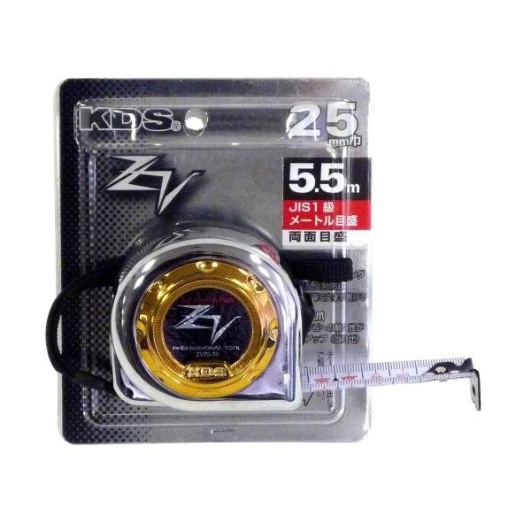 【商品概要】長さ:5.5m目盛仕様:メートルテープ巾:25mmシリカコーティングカラー:メタリックJIS1級両面目盛耐久爪4点鋲・移動爪、ショックアブソーバー付、2×4スタッドマーク付【商品説明】【商品詳細】ブランド：KDS商品種別：DIY...