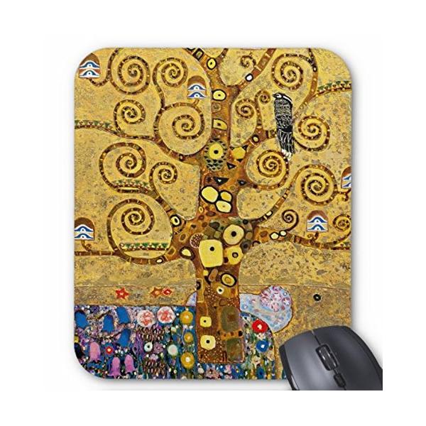 【商品概要】この商品は、熱帯スタジオのオリジナル製品です。マウスパッドの大きさは、小さ過ぎず大き過ぎない、ちょうどよい大きさ（幅232mm、縦196mm、厚さ3mm）です。角は丸みを付けてあります。光学式マウスにも対応しています。クリムト『...