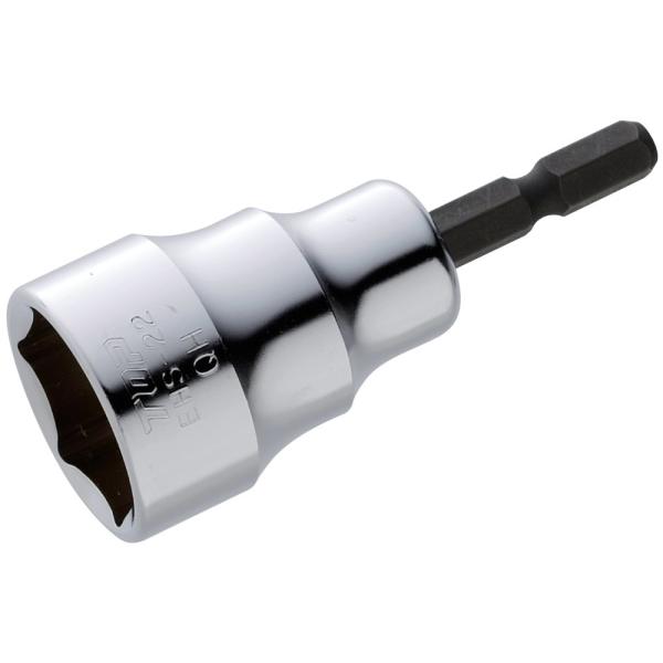 【商品概要】呼び寸法:22mm材質:ビット材/材質:SCM435差込角:6.35mm仕様:6角サーフェイスソケット、シャンク部圧入式、14.4Vインパクトドライバー対応【商品説明】【商品詳細】ブランド：トップ工業(TOP工業)商品種別：DI...