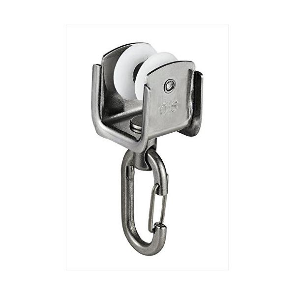 【商品概要】●耐蝕、耐錆、耐磨耗性に優れたステンレス(SUS304)製です。●Sカン不要、リングも大きくハトメに簡単に取り付け・取り外しが可能なランナーです。●カーブレールをスムーズに走行します。●品名:ステンワンタッチランナー●最大荷重(...