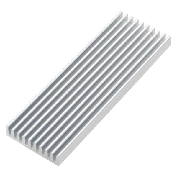 【商品概要】サイズ : W22×D66.5×H5.1mm材質 : アルミニウムカラー : シルバー付属品 : 熱伝導両面テープ1個入RoHS指令準拠M.2 SSDの熱暴走対策に最適M.2 SSDのチップに貼り付けて使用します。【商品説明】【...