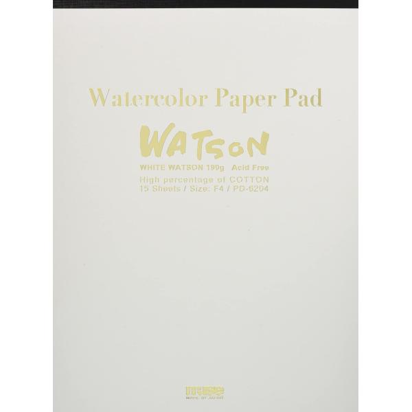 【商品概要】タイプ：天糊・蝶型サイズ：F4（343×252）枚数：15枚パッケージ重量: 0.3 kg【商品説明】【商品詳細】ブランド：ミューズ(Muse)商品種別：ホビー商品名：ミューズ 水彩紙 ホワイトワトソンパッド 190g F4 P...