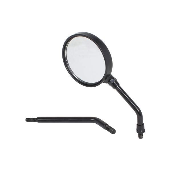 【商品概要】鏡面部分のみの調整機能や2種類のアームを付属することで、実用性を高めたZタイプミラーです。取付けネジサイズ:M10ピッチ1.25 逆ネジカラー:ブラック ■ショートステー、ロングステーを付属片側1個【商品説明】【商品詳細】ブラン...