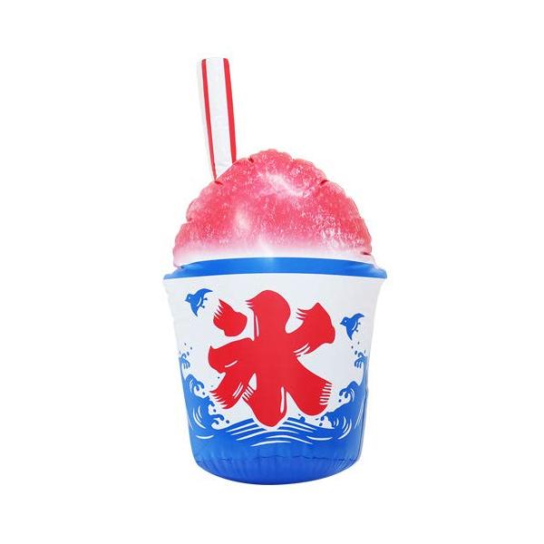 【商品概要】かき氷屋さんのPOP！かき氷屋さんのイベント当たり景品に使えば集客増！ ビニール製で触り心地も柔らかく、膨らませる口はビーチボールと同じです。 何よりもこのサイズはインパクト大！デザインもプロのデザイナーが作ったものなので、オス...
