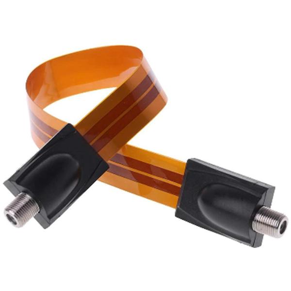 【商品概要】薄型 フラットアンテナケーブル 同軸ケーブル 地デジBS CS 放送対応フラット同軸ケーブル 隙間 折り曲げ使用も可能ですドア窓などを跨いで配線する場合に便利です部屋間の引き回しにも便利です全長 約26cm(端子含む) ケーブル...