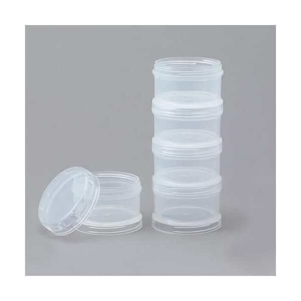 【商品概要】材質…コポリマーサイズ(mm)…φ63×173mm(5個連結)φ63×25(5個連結の1個)入数…1個(5個連結タイプ)フタ、本体共に、握りやすい形状です。小物類を細かく収納できます。上蓋1枚付ケースの上下にねじ切りしてあるので...