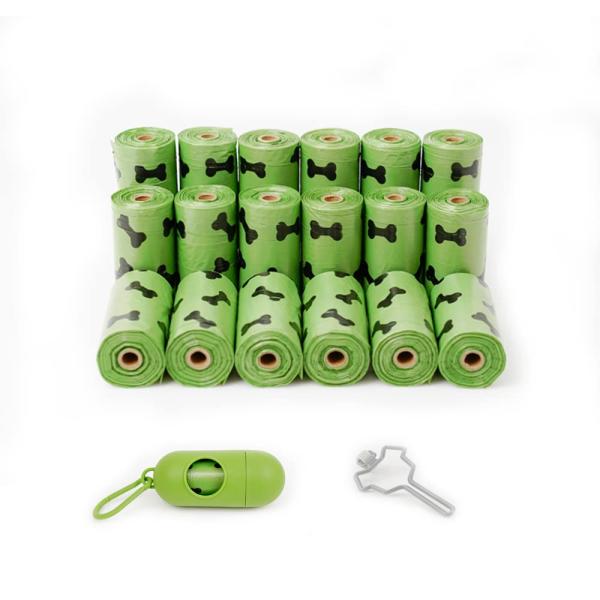 【商品概要】【パッケージ 内容】ペットお散歩用うんち処理袋、ポータブル取り出し容器とハンズフリークリップ付き。270袋(18ロール、1ロール15袋)【付属品】ポータブルな取り出し器により、袋をロールから簡単に取り出せます。ハンズフリークリッ...