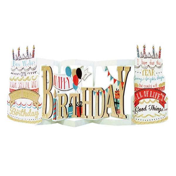 【商品概要】カードを広げて飾っておけるので、バースデーパーティーの演出にぴったり。定形サイズカード1枚・封筒1枚【本体サイズ】：H175xW300mm【商品説明】【商品詳細】ブランド：GreetingLife(グリーティングライフ)商品種別...