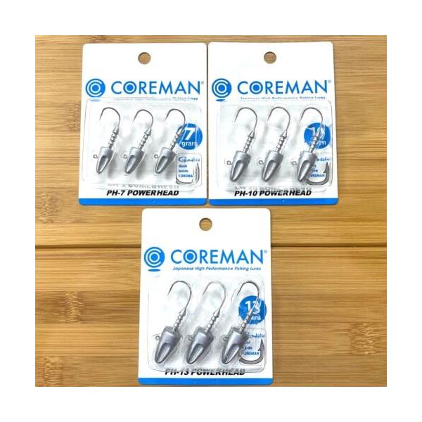 【商品概要】入数:3本ヘッド自重:10g搭載フック: #2/0 (コアマンオリジナル CJF がまかつ特注モデル)カラー:#01 無塗装(アンペイント)おすすめ対象魚:シーバス【商品説明】【商品詳細】ブランド：コアマン(COREMAN)商品...