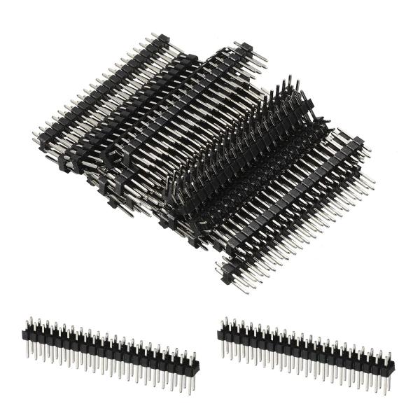 【商品概要】ピンはそのジョイントの1つです。電子、電気機器、機器の回路基板に広く使用されています。メスコネクタ、端子などのコネクタとペアリングすることができます。全体的なサイズ：50.5 x 5 x 11.5mm(L*W*H)；ピン長さ：5...