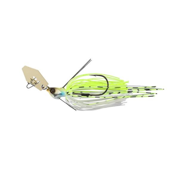 【商品概要】自重: 3/16ozカラー: チャートバックパールヘッド部分: 樹脂タングステン(TG)素材・特殊ヘッド形状採用ガード部: ヘッド上下ワイヤーガード装備 (上下違うマテリアル採用) / ブレード部:極薄ブレードスカート部分:0....