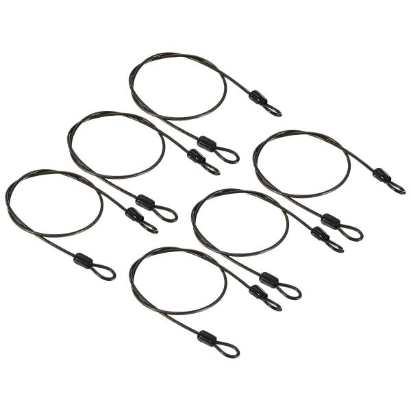 【商品概要】素材：スチール、プラスチック; サイズ：2.5mm x 0.5m(D*L); パッケージコンテンツ：6本 x セキュリティワイヤー特徴：セキュリティワイヤーの保護コーティングは、さらなる耐久性と耐摩耗性を追加します。内部ケーブル...