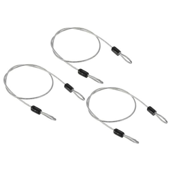 【商品概要】素材：スチール、プラスチック; サイズ：2.5mm x 0.5m(D*L); パッケージコンテンツ：3本 x セキュリティワイヤー特徴：セキュリティワイヤーの保護コーティングは、さらなる耐久性と耐摩耗性を追加します。内部ケーブル...