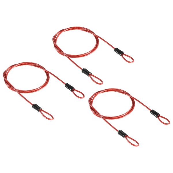 【商品概要】素材：スチール、プラスチック; サイズ：2.5mm x 1m(D*L); パッケージコンテンツ：3本 x セキュリティワイヤー特徴：セキュリティワイヤーの保護コーティングは、さらなる耐久性と耐摩耗性を追加します。内部ケーブルを湿...