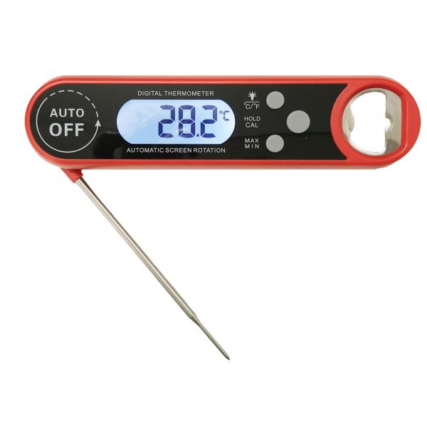 【商品概要】食品の調理温度管理を手軽にできます家庭調理やキャンプ・バーベキュー調理での、食材の生焼き・生煮え予防に揚げ油、乳幼児用ミルクの温度管理にディスプレイは、左利きの人の為に本体の向きを逆さまにしてもディスプレイの表示も自動的に回転し...