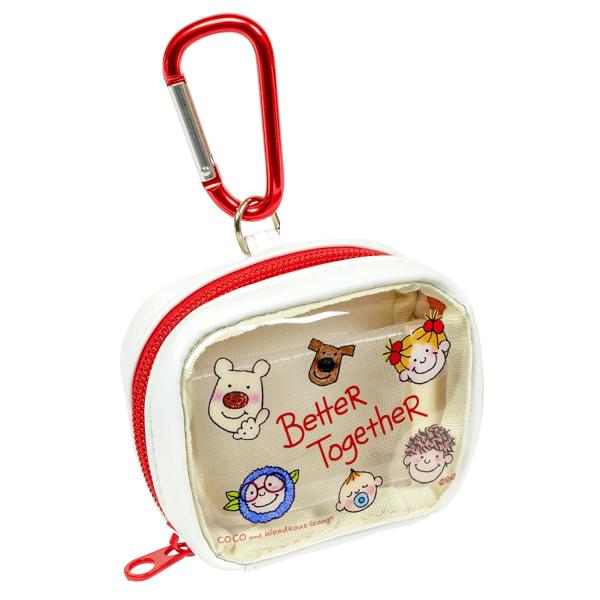 【商品概要】バッグなど取付できる小さなポーチ。横型イヤホンケースなどにぴったりサイズ。本体サイズ：H65xW87xD35mm仕切りで整理収納できる大きめなカラビナ付【商品説明】【商品詳細】ブランド：GreetingLife(グリーティングラ...