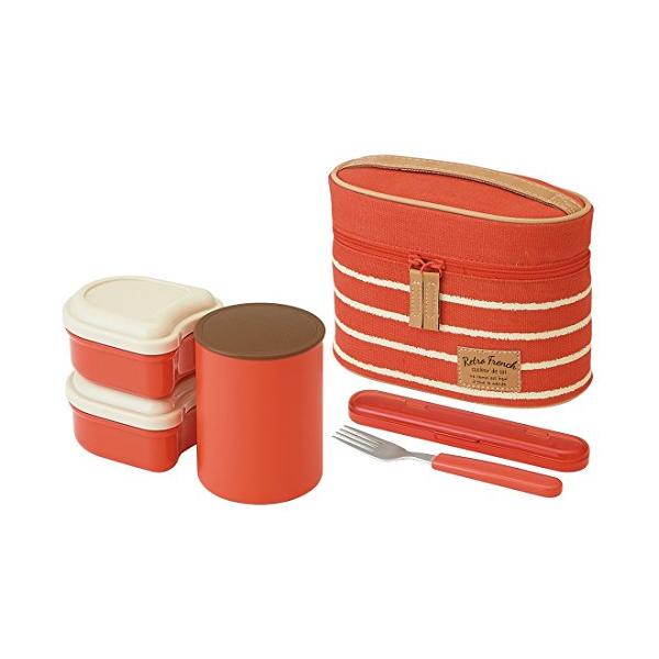 スケーター 保温弁当箱 560ml レトロフレンチ オレンジレッド KCLJC6
