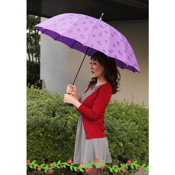 傘 ブランド ジャンプ 薔薇 バラ雨に濡れるとバラの模様が出る傘 紫 60cm婦人 Bara 雨傘 長傘 ラッピング 贈り物 母の日 ギフト プレゼント 母の日 プレゼント Buyee 日本代购平台 产品购物网站大全 Buyee一站式代购 Bot Online