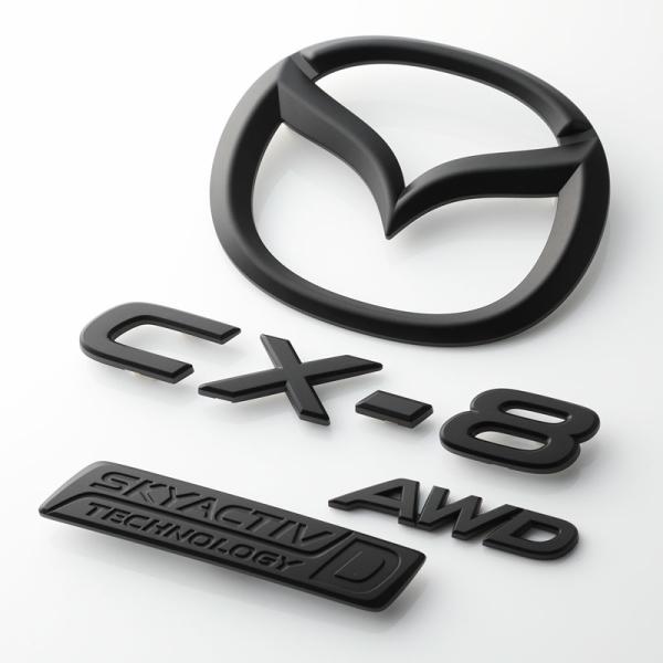 マツダ CX-5 マット ブラック リアエンブレム4点セット : アップル 