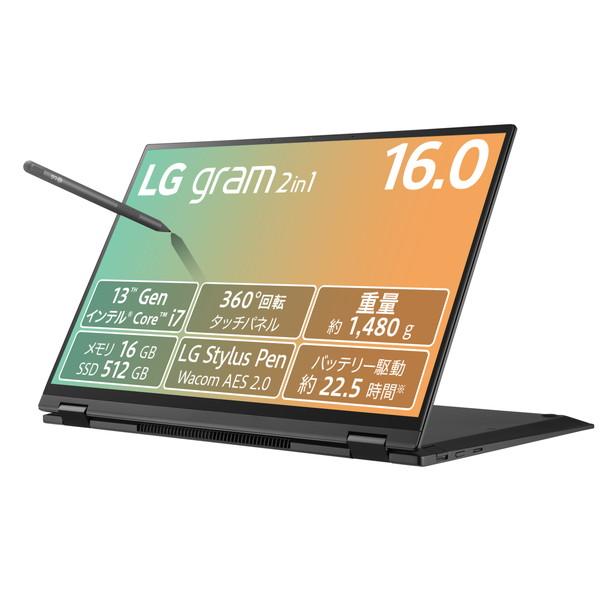 LGエレクトロニクス ノートパソコン LG gram 2in1 16T90R-KA78J 16 