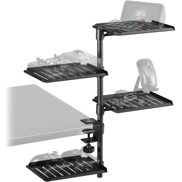 他サイト： Bauhutte オーディオインターフェーススタンド　ラージ BHP-A230-BK クランプ式 棚板4枚 小物置き ブラック -メーカー直送- 0397-4582708769060-dsの商品画像