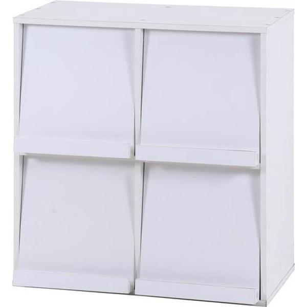 他サイト： 不二貿易 ディスプレイラック 4マス ホワイト DP8085WH 87008 DP8085WH 86034 【代引・日時指定・キャンセル不可・北海道沖縄離島配送不可】-お取リ寄せ-の商品画像