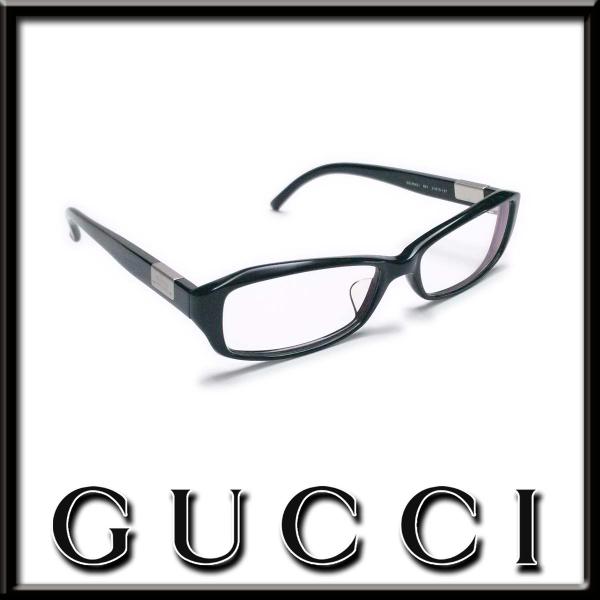 GUCCI 【美品】グッチ 眼鏡 めがね メガネ 黒フレーム 度入り GG9042J 