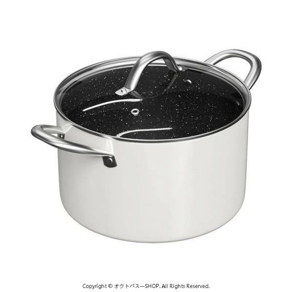 鍋 両手鍋 カレー 鍋 大きい鍋 シチュー鍋 卓上鍋 なへ? 鍋 焦げ付かない鍋 深型 対応オール熱源対応 ガラス蓋付 おしゃれ 汚れにくい お手入れ簡単 多機能 鍋料
