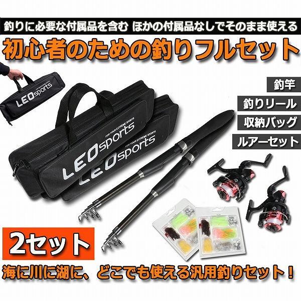 釣りセット 1.6m 2セット ルアーセット 釣竿セット 初心者 子供 