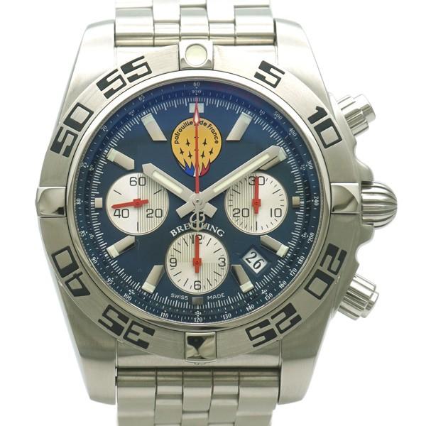 中古a 美品 Breitling ブライトリング クロノマット44 腕時計 パトルーユドフランス ファッション 600本限定 腕時計 自動巻き メンズ 腕時計 Ab0110 シルバー 東京リユーストレードセンター