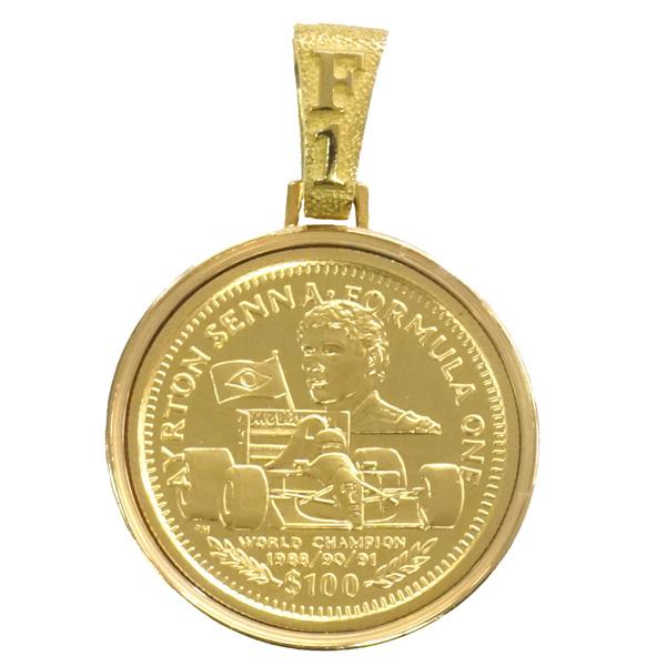 中古SA/極美品 ペンダントトップ アイルトン・セナ 100ドル金貨 中古SA/極美品 ペンダントトップ アイルトン・セナ 100ドル金貨