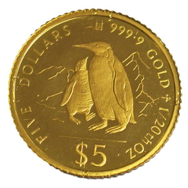 中古B/標準 貨幣 ペンギン コイン 1994年 1/20オンス クック諸島