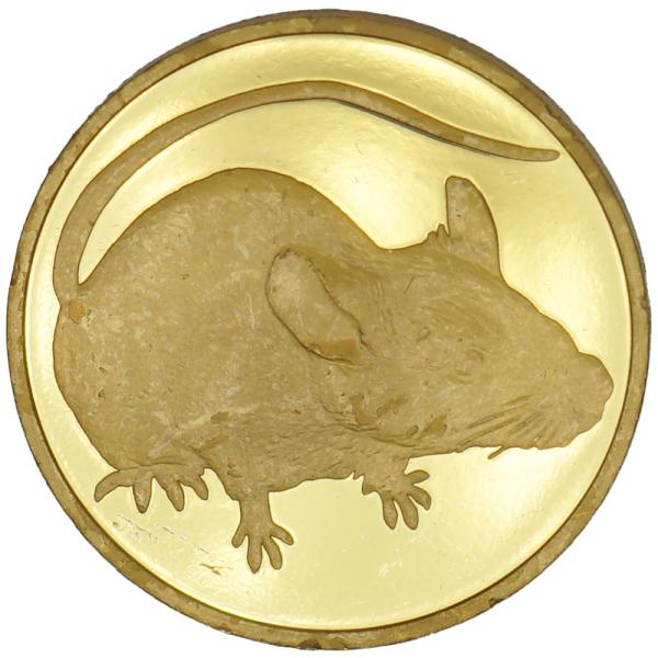 中古B/標準 メダル 純金干支 令和二年 子 2020年 1/4oz 1/4