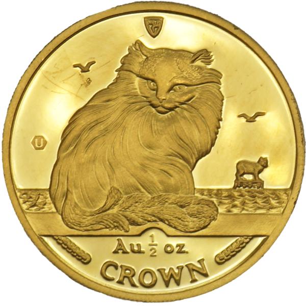 中古B/標準 貨幣 マン島 キャットコイン 1995年 ターキッシュキャット