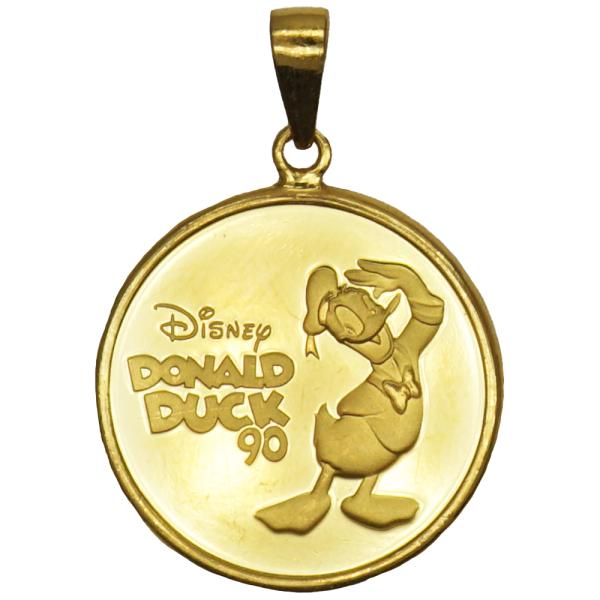 ペンダントトップ 純金コイン ディズニー ドナルドダック スクリーン