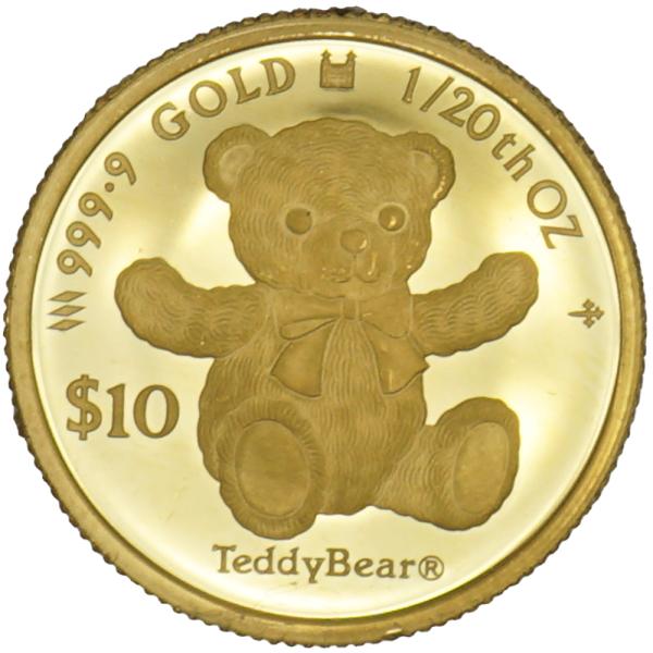 中古B/標準 貨幣 テディベア 純金 コイン 1/20オンス 1/20oz