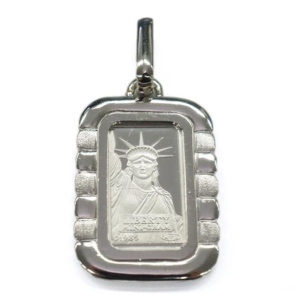 新品N/新品 純プラチナ リバティ インゴット 1g ペンダントトップ  
