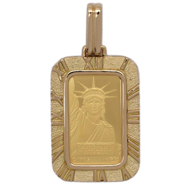 k24 自由の女神 トップ 新品N/新品 自由の女神 K24 リバティ インゴット5g K18枠付き プレート