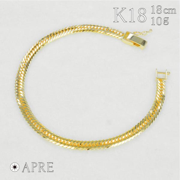 喜平 ブレスレット 18金 K18 トリプル12面 18cm 10g 造幣局検定 喜平 ブレスレット 18金 K18 トリプル12面 18cm 10g 造幣局検定