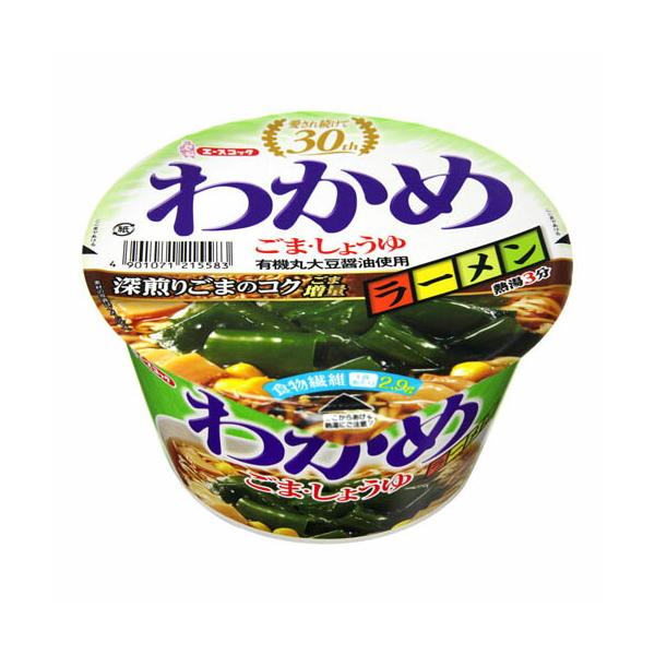 ワカメごま醤油 エースコック わかめラーメンごま・しょう 93g ×12
