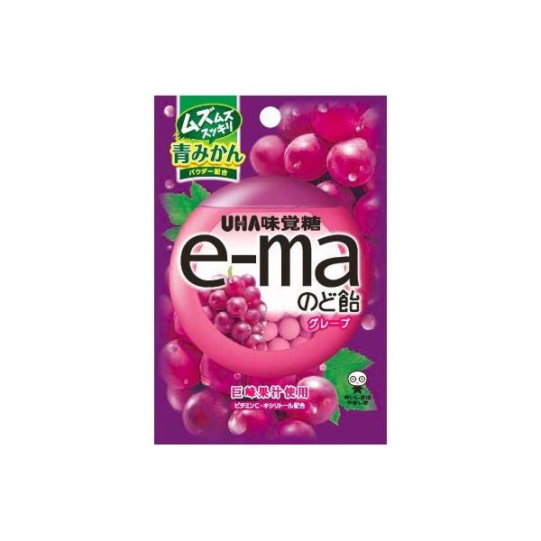 UHA味覚糖 UHAピピン e-maのど飴 小袋 グレープ 28g ×10 メーカー直送