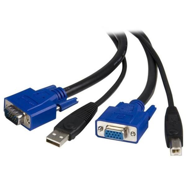 StarTech SVUSB2N1_10 p\Rؑ֊p2 in 1 USB/VGA KVMP[u 3m [J[