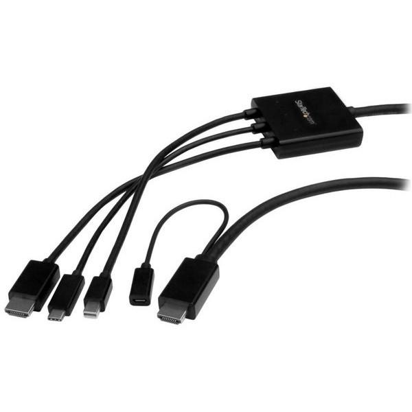 StarTech CMDPHD2HD USB-C/HDMI/DisplayPort - HDMIϊA_v^P[u 2m