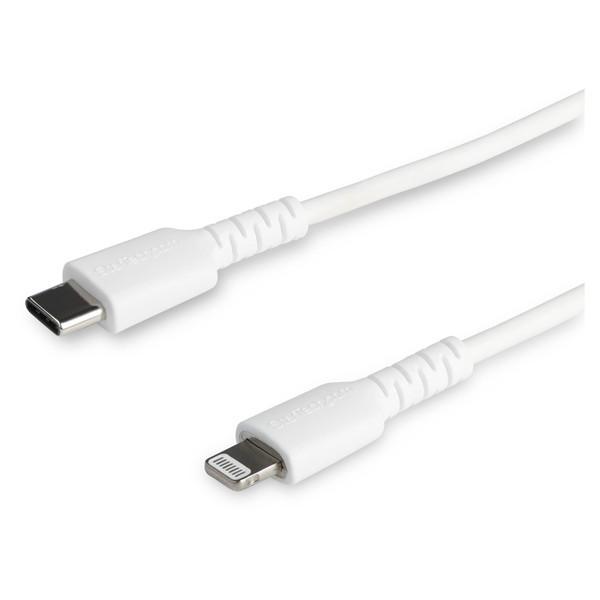 StarTech RUSBCLTMM1MW �z���C�g USB-C-Lightning�P�[�u�� 1m Apple MFi�F��
