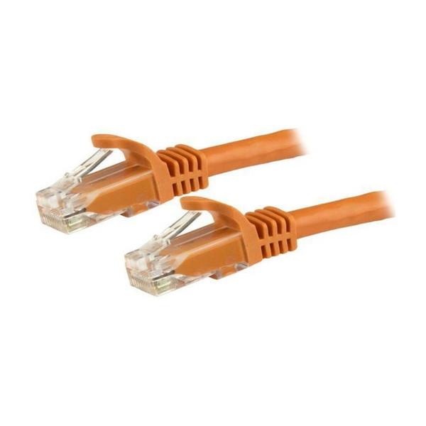StarTech N6PATC150CMOR �I�����W �J�e�S��6 LAN�P�[�u�� 1.5m �c���܂�h�~RJ45�R�l�N�^