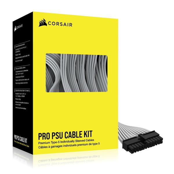 CORSAIRプレミアム個別スリーブ 電源ケーブル PROキット ホワイト CORSAIRプレミアム個別スリーブ 電源ケーブル PROキット
