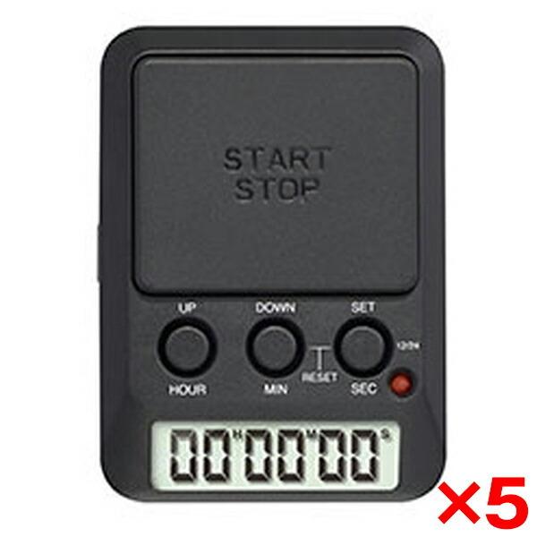5�Z�b�g DRETEC T-587BK �u���b�N ���[�j���O�^�C�}�[
