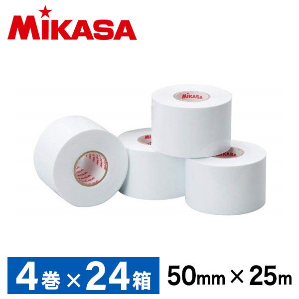 MIKASA LTV-5025 W ×24 ラインテープ ビニール ホワイト 50mm幅×25m×4巻×24 MIKASA（ミカサ） MIKASA LTV-5025 W ×24 ラインテープ ビニール